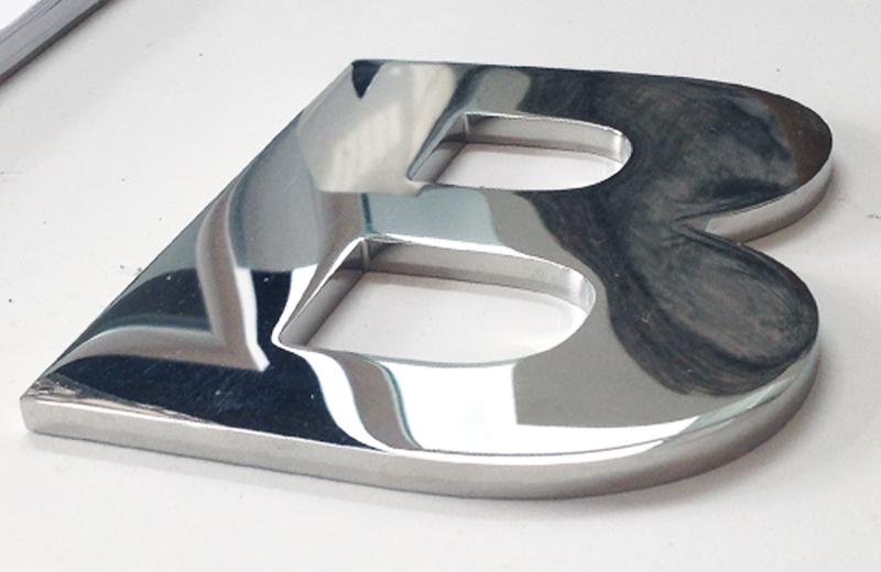 Solid Stainless Steel Letter Chrome Effect