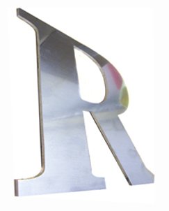 Mill finish aluminium letter