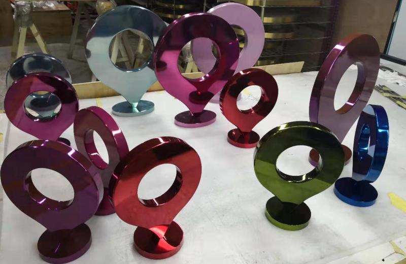Coloured Mirror Reflective 3d Shape Fabricated Signage