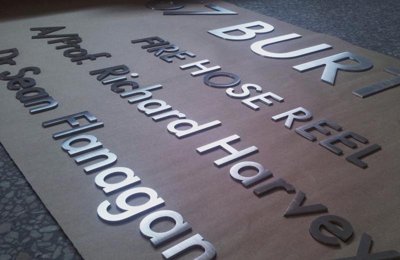 flat solid laser cut stainless steel sign letters