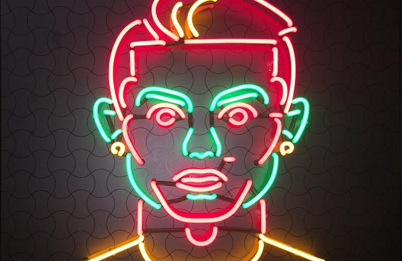 neon glass sign
