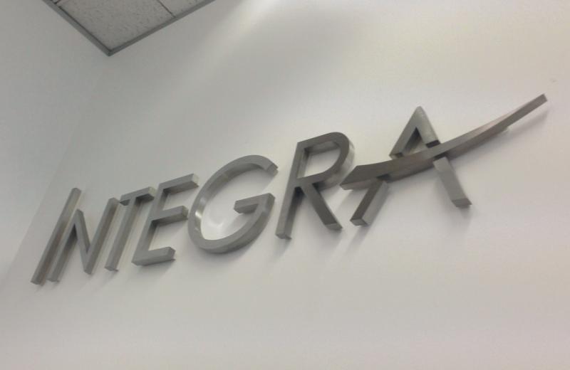 integra-office-sign-installed-fabricated-stainless-steel